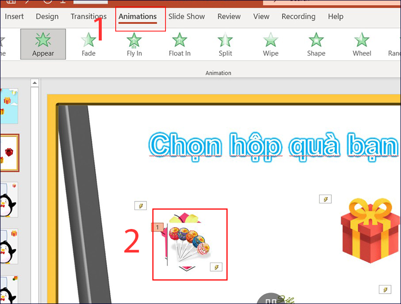 Căn chỉnh và chèn hiệu ứng